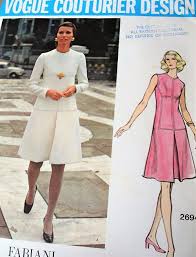 1970s Fabiani Dress Pattern Vogue Couturier Design 2694 Lovely Seam Interest A Line D Vintage Vogue Sewing Patterns Vogue Dress Patterns Vintage Vogue Patterns