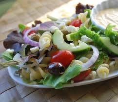 Easy Greek Salad With A Creamy Yogurt Dressing Recipe Greek Salad Recipes Greek Salad Easy Greek Salad Recipe