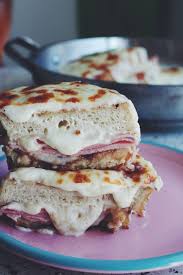 Upgraded Croque Monsieur With Fig Port Jam And 3 Cheeses Fig Recipes Dried Fig Recipes Croque Monsieur