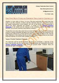 For lizard control in india, these professional are using the high quality, effective, safe and reliable pest control india is fighting struggling to eradicate such kind to pest at the earliest to that they can chemical pest control is also very effective for eradicating garden pests. Types Of Termite Treatment Chemicals Pest Control By Pest Control Issuu