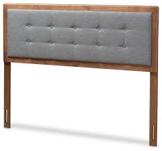 Shop better homes & gardens has amazing wood king headboards deals. Everleigh Dark Gray Fabric Upholstered Walnut Brown Wood King Headboard Transitional Headboards By Baxton Studio Houzz