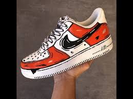 Nike Air Force 1 Low Cartoon The Custom Movement In 2020 Black Nike Shoes Nike Air Shoes Cute Sneakers