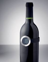 Menu Wine Thermometer This Contemporary Wine Thermometer By Menu Attaches Like A Watch Around The Bottle And Provides A Digit Wine Wine Accessories Wine Table