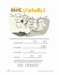 Unscramble words with the best word finder dictionary tool. Presidential Name Scramble Worksheet Education Com