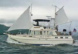 Grand Banks 42 With Sail Owner Tony Fleming Himself Grand Banks Yachts Classic Yachts Sailing