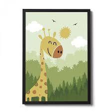 Buy jungle & safari themed beds & bedroom accessories from cuckooland today! Cute Boys Nursery Print Safari Animals Picture Boy Bedroom Decor