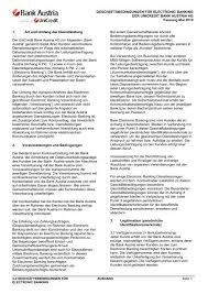 Online banking relies on top security standards that protect users from. Geschaftsbedingungen Fur Electronic Banking Der