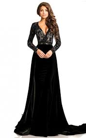 L Armonia By Edward Arsouni Fw0283 Dress Evening Gowns Evening Dresses Black Gown With Sleeves