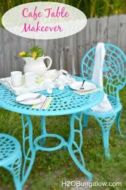 Cafe Table Makeover Painting Metal Outdoor Furniture Metal Outdoor Furniture Patio Furniture Makeover