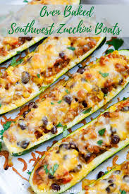Baked Southwest Zucchini Boats Recipe Zucchini Boats Healthy Food Recipes