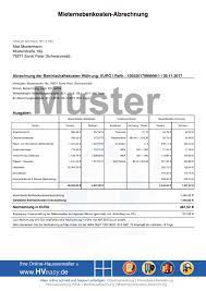 Mieter Nebenkostenabrechnung Online Selbst Erstellen Hveasy
