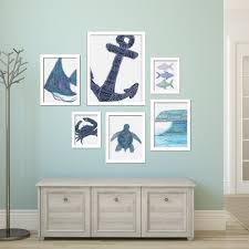Our beach framed art prints ship within 48 hours arrive ready to hang and include a 30 day money back guarantee. Coastal Beach House 6 Piece Framed Gallery Wall Set Americanflat