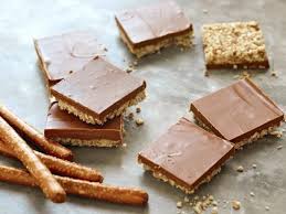 No Bake Chocolate Pretzel Peanut Butter Squares Recipe Desserts Peanut Butter Squares Food Network Recipes