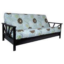 Arial Black Walnut Full Wall Hugger Futon Set By Strata Furniture Futon Frame Futon Sets Full Size Futon