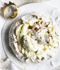 Coconut Pavlova With Passionfruit Jam And Lychees Gourmet Traveller In 2020 Pampered Chef Recipes Gourmet Recipes Food Network Recipes