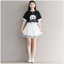 Anime crop top and shorts. Buy Japanese Harajuku Women 2 Pieces Set Cute Anime Crop Top High Waist Mini Mesh Skirt Kawaii Outfits At Affordable Prices Free Shipping Real Reviews With Photos Joom