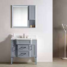My own bath definitely shows neglect. Dowell 36 Inch Bathroom Vanity Model 020 36 06 Color Gray Blue