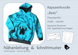 Der download ist ohne registrierung nötig. Nahanleitung Und Schnittmuster Hoodie Kapuzensweat Fur Babys Und Kinder Gr 74 80 134 140
