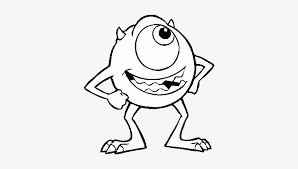 Mike wazowski and sally are waiting for you. Monster Inc Png Black And White Transparent Monster Mike Monsters Inc Coloring Pages 600x470 Png Download Pngkit