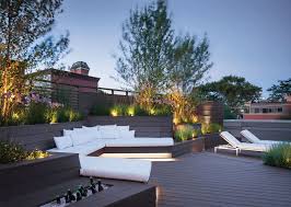 dspace chicago modern roof garden eclairage de jardin jardin moderne spot led exterieur