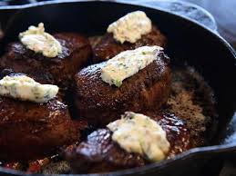 How to cook beef tenderloin in the oven. Filet With Roasted Garlic Butter Recipe Ree Drummond Food Network