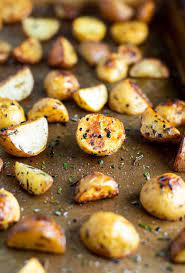 Roasted Baby Potatoes With Garlic Rosemary And Truffle Oil Recipe Recipe Roasted Baby Potatoes Truffle Oil Recipes Recipes