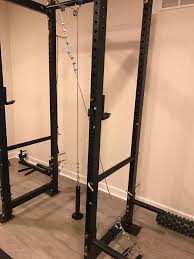 Craigslist scores, new deliveries, etc. Diy Lat Pulldown And Low Pulley On A T3 Rack Diy Home Gym No Equipment Workout Diy Gym Equipment