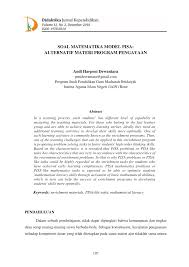 Pdf Soal Matematika Model Pisa Alternatif Materi Program Pengayaan