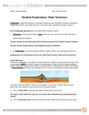 Features caused by plate tectonics l. Platetectonics Gimzo Stacianna Ellis Doc Name Staciannna Ellis Date July 18th 2019 Student Exploration Plate Tectonics Vocabulary Collisional Course Hero