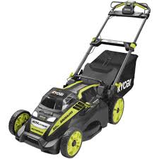 Cordless battery walk behind push lawn mower with 6.0 ah battery and charger. 40v 20 In Brushless Self Propelled Mower Ryobi Tools
