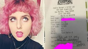 Waitress didn't get a tip because they're 'only for normal looking people' 