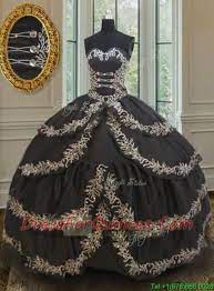 #pr22022 sparkling strapless quinceanera dress with embroidered lace. Dress Quinceanera Black Mexican 60 Ideas Mexican Dresses Sweet 16 Dresses Mexican Quinceanera Dresses
