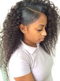Curly Side Part Weave Hairstyles Long Weave Hairstyles Curly Hair Sew In