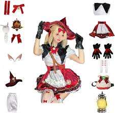 Amazon.com: ToouYoor Genshinimpact Cosplay Costume Klee Cosplay Witch  Outfit Anime Cosplay Dress Halloween Party Full Sets for Woman(red,xxxl) :  ביגוד, נעליים ותכשיטים