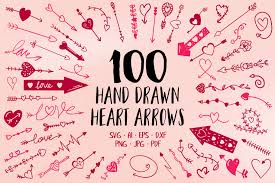 Arrow, heart, love, valentines svg vector icon. 100 Hand Drawn Heart Arrow Graphic By Jonas Stensgaard Creative Fabrica