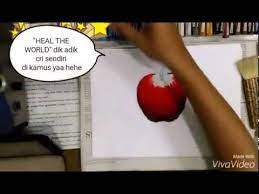 Cara mewarnai gradasi langit dan awan yang cerah ceria dengan crayon. How To Colouring An Apple Youtube
