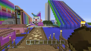 Building the world's biggest water slide! Minecraft Rainbow Waterslides Tanisha S Craft
