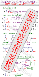 Carboxylic Acid Derivative Study Guide Cheat Sheet