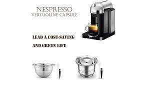 Only us$2.99,buy reusable stainless steel nespresso refillable coffee capsule refilling cup filter machine maker pod from dealextreme with free shipping now. Amazon Com Reusable Coffee Capsule Filter Stainless Steel Coffee Pod Holder Set Compatible With Nespresso Vertuoline Gca1 Plus Nespresso Vertuo Plus Series Delonghi Env 135 150 With Brush Spoon 240ml Kitchen Dining