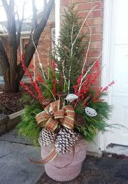 Decorating Your Porch Pots For Winter Garden Talk Christmas Planters Outdoor Christmas Christmas Garden