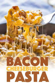 Bacon Cheeseburger Pasta Combines Elbow Macaroni Ground Beef And Bacon Along With Cheddar And Moz Beef Recipes For Dinner Dinner With Ground Beef Beef Dinner