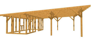 Carport Mit Gerateschuppen Bauanleitung 6m X 8m Carport Mit Schuppen Carport Carport Selber Bauen