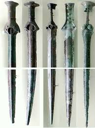 A sword is a weapon with a handle and a long sharp blade. 11 1 2 The Bronze Sword