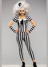 Primark black white striped beetlejuice romper m. Ladies Halloween Corset Beetlejuice Costume