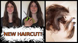 Bring your hair to the front and snip at an angle or straight, depending on if you prefer a rounded or. Cutting My Own Hair From Long To Short Youtube
