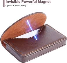 Slim wallet for women with coin purse and credit card holder. Buy Maxgear Business Card Holder Pu Leather Business Card Case Pocket Credit Card Holders Slim Name Card Holder Magnetic Shut Business Card Carrier For Men Or Women Home Office Coffee Online