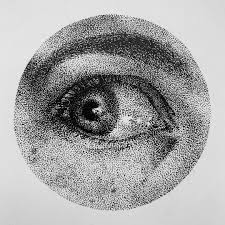 A dotwork portrait I made of my eye. Made with a 0.3mm pen - thank you for  looking! : r/drawing