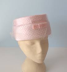 1950s Pink Pillbox Hat Vintage Light Pink Satin Hat Etsy Pink Pillbox Hat Hats Vintage Pink Satin