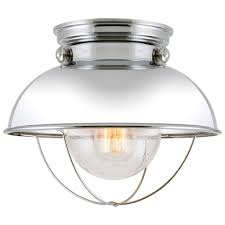 Kira Home Bayside 11 Nautical Farmhouse Flush Mount Ceiling Light Clear Seeded Glass Shade Chrome Finish Walmart Com Walmart Com