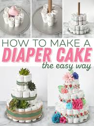 Keep creating rolls until you have enough to form your tiers—we used 10 for our base tier and another five for the top layer. How To Make A Diaper Cake The Easy Way The Craft Patch Baby Girl Diaper Cake Diy Diaper Cake Baby Diaper Cake